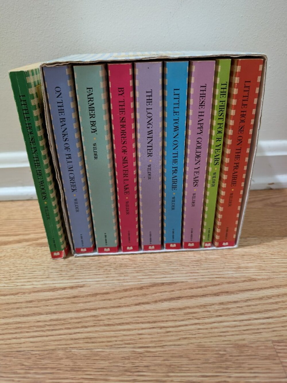 Little House on the Prairie Checkered Boxed Set Of 9 Laura Ingalls Wilder